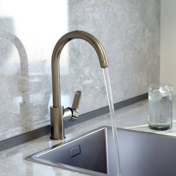 Смеситель для кухни IDDIS Cuba с каналом для фильтрованной воды, сатин (CUBBNFJi05)